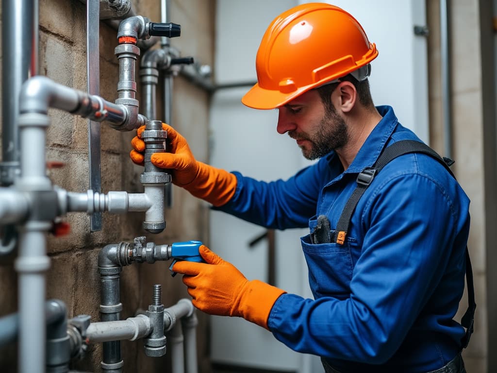 Trade professionals at work